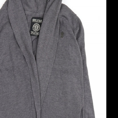 Soul Star Womens Grey   Cardigan Jumper Size L