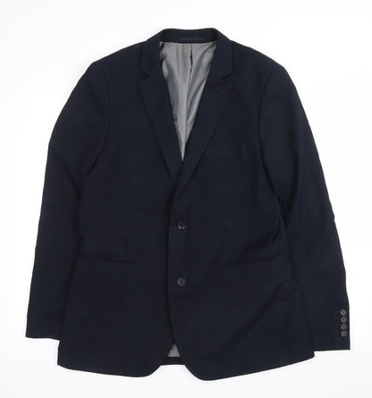 Mens UK Size 42 Topman Regular Blue Suit Jacket