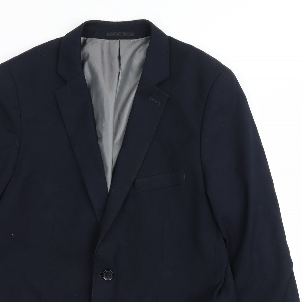 Mens UK Size 42 Topman Regular Blue Suit Jacket