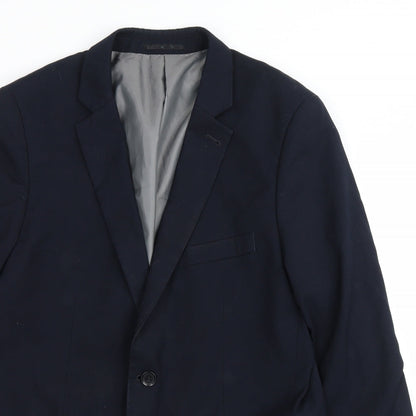 Mens UK Size 42 Topman Regular Blue Suit Jacket