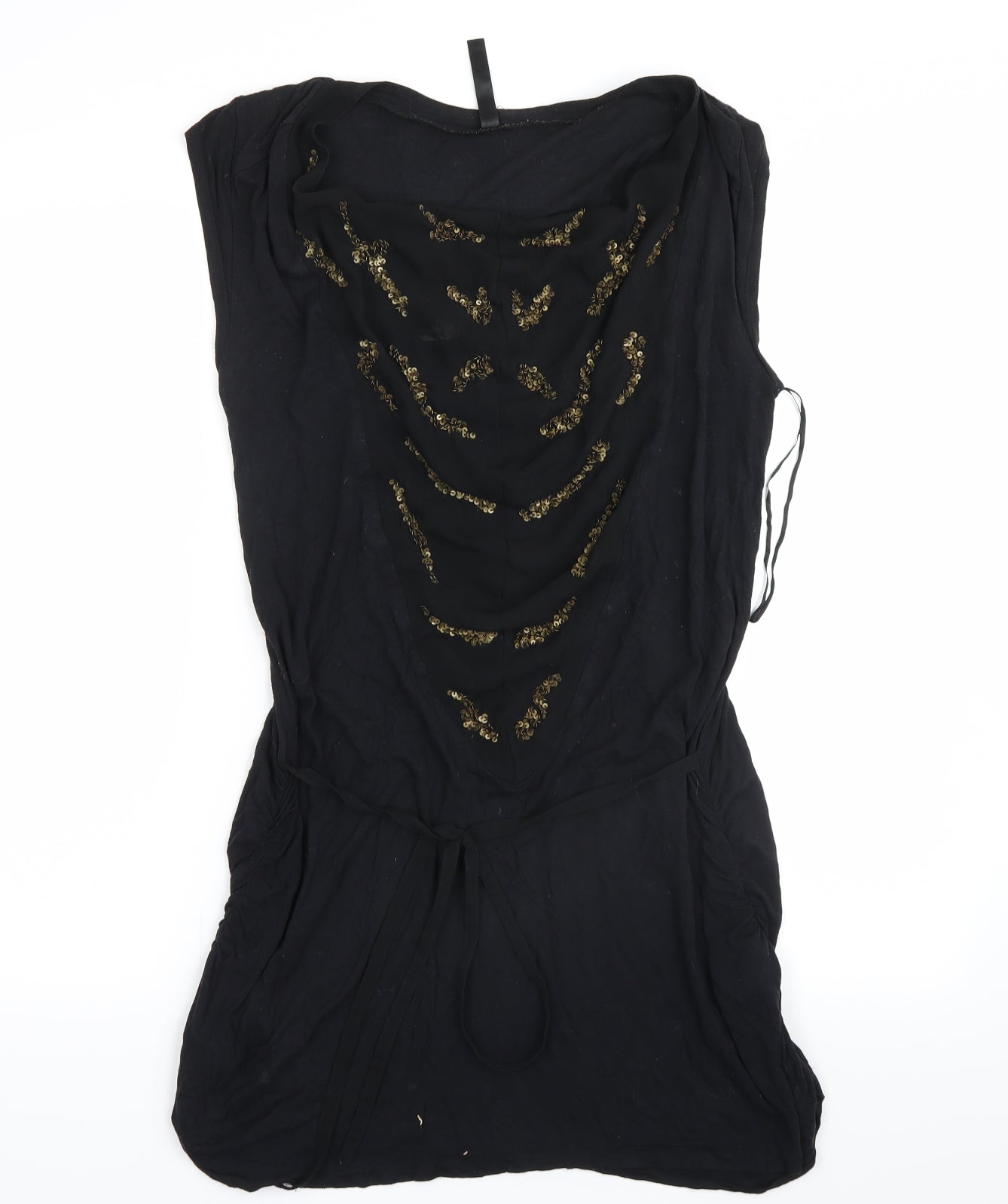 Womens UK Size 10 NEXT Black Basic Blouse