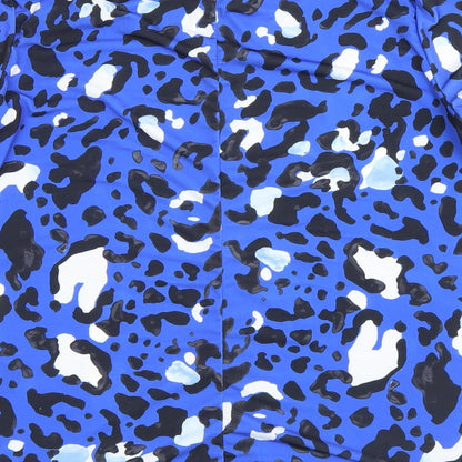 Very Womens Blue Animal Print  Pullover Sweatshirt Size 12  - leopard print