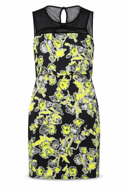 Sparrow Womens Yellow Floral  Tank Dress  Size 12