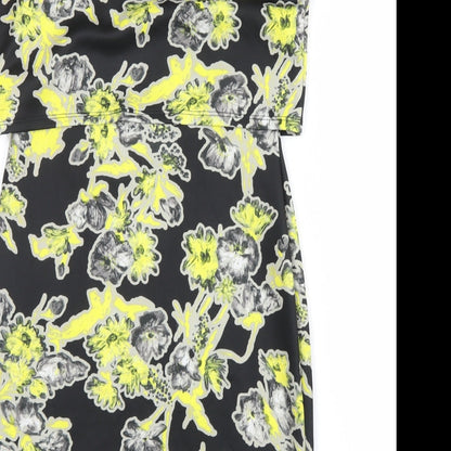 Sparrow Womens Yellow Floral  Tank Dress  Size 12