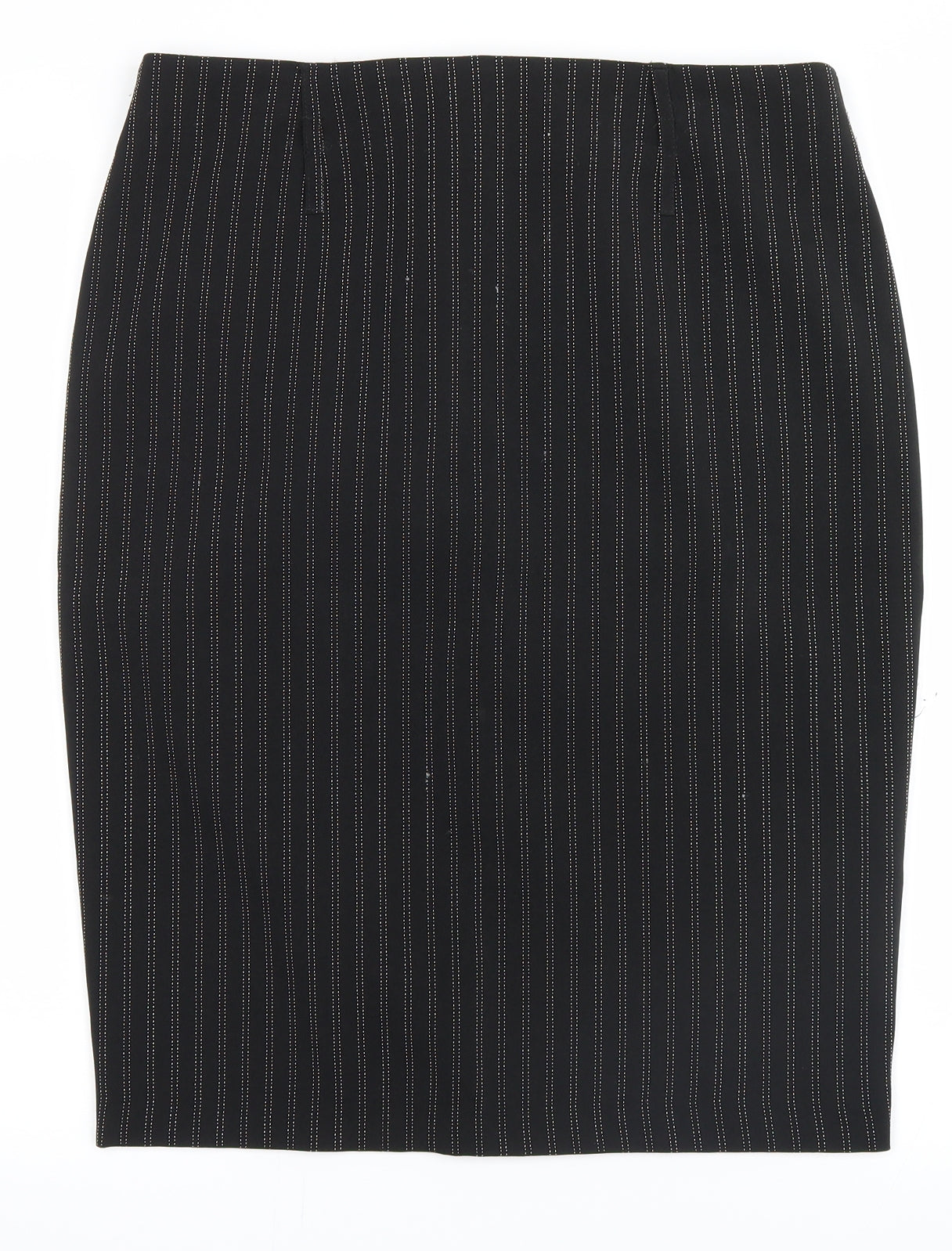 AMARANTO Womens Black Striped  Straight & Pencil Skirt Size 12