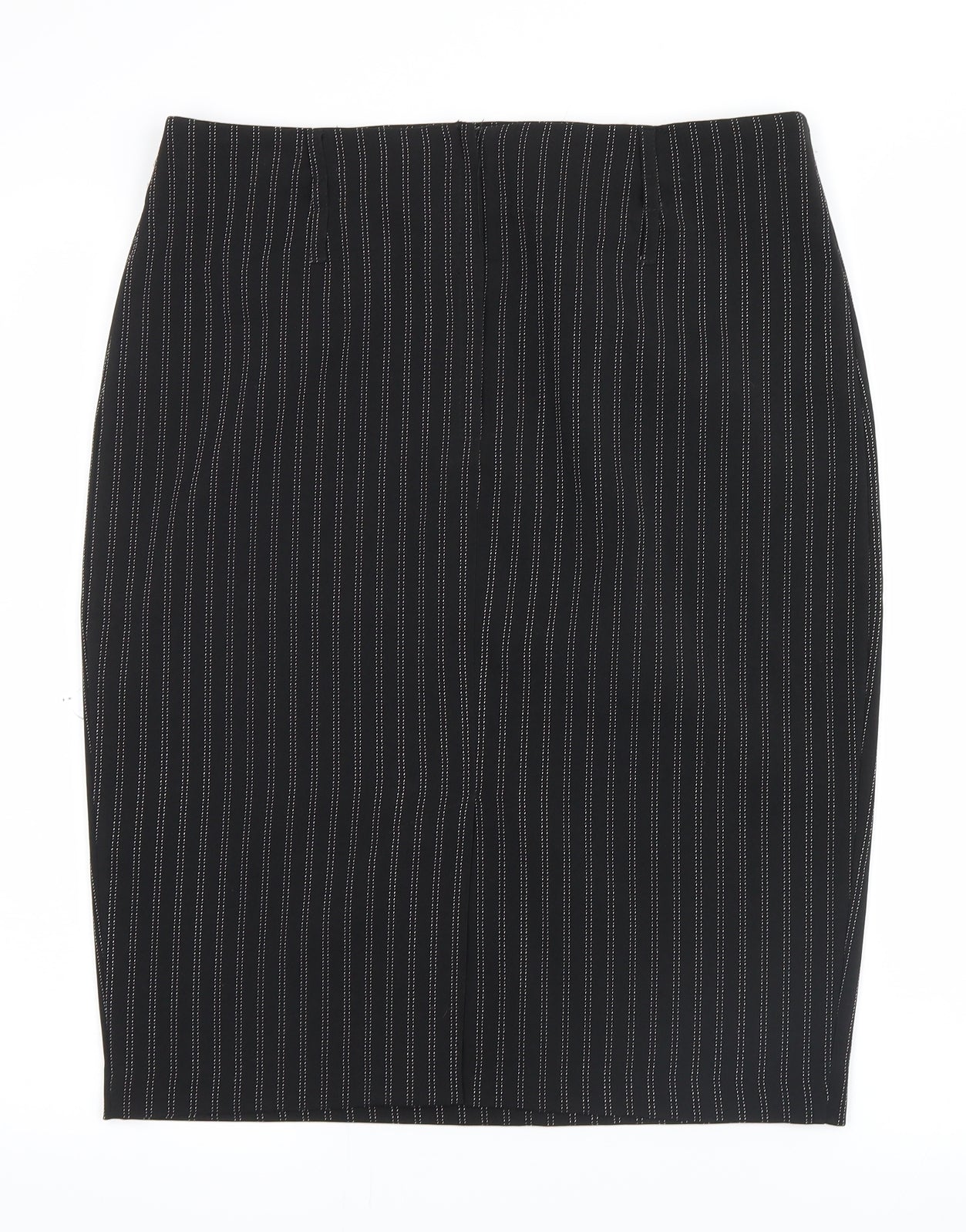 AMARANTO Womens Black Striped  Straight & Pencil Skirt Size 12