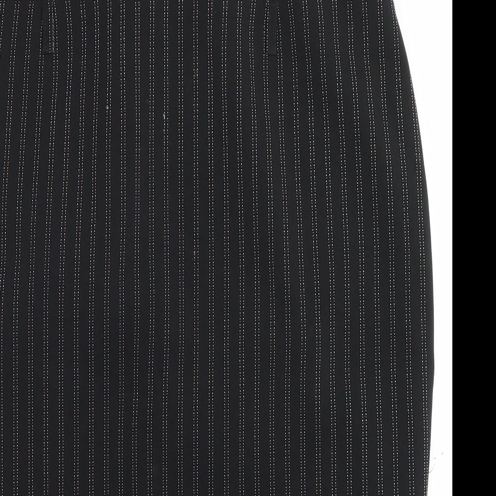 AMARANTO Womens Black Striped  Straight & Pencil Skirt Size 12