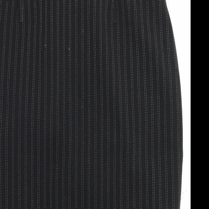 AMARANTO Womens Black Striped  Straight & Pencil Skirt Size 12