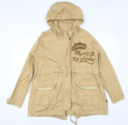 muguoguomu Womens Brown   Parka Coat Size M