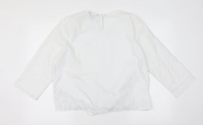 Womens UK Size 14 New Look White Basic Blouse