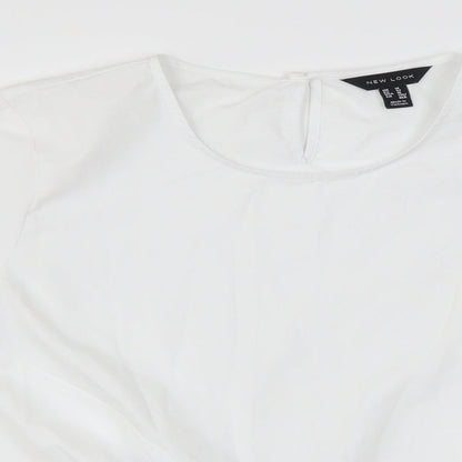 Womens UK Size 14 New Look White Basic Blouse