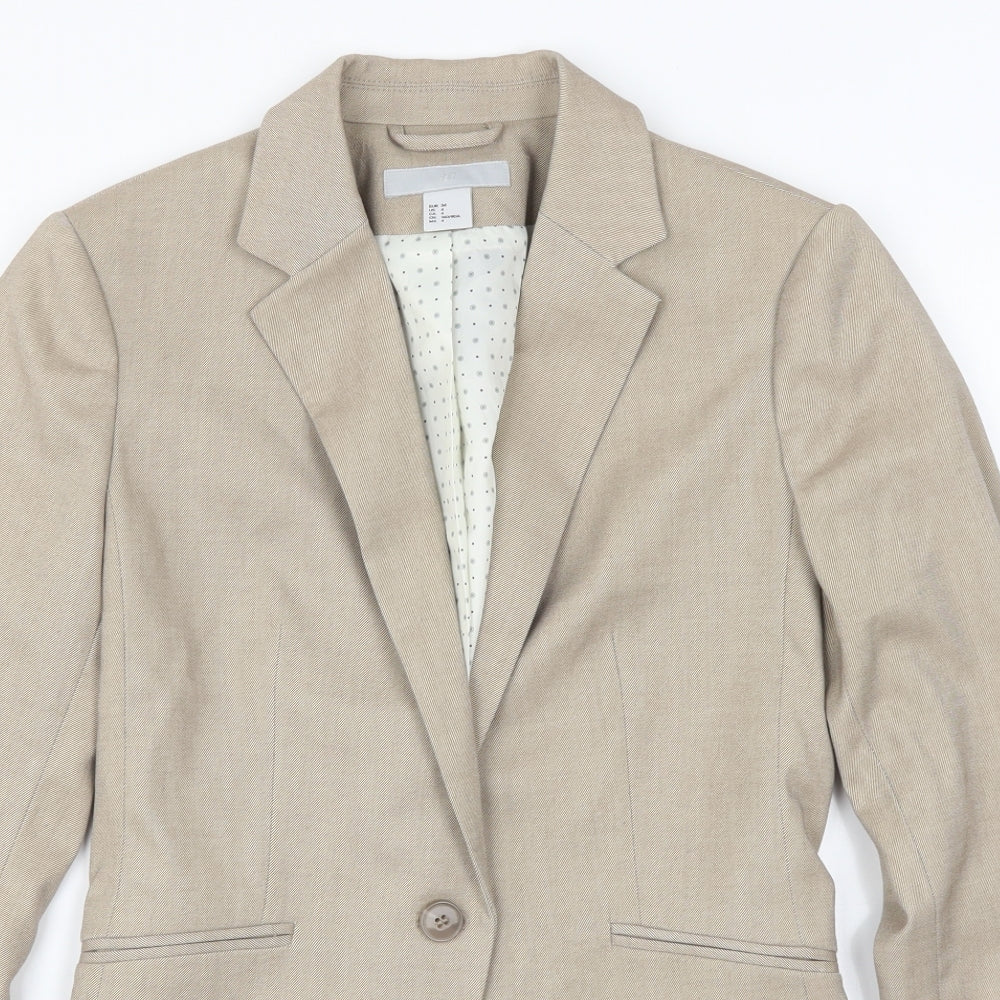 Womens UK Size 34 H&M Brown Jacket