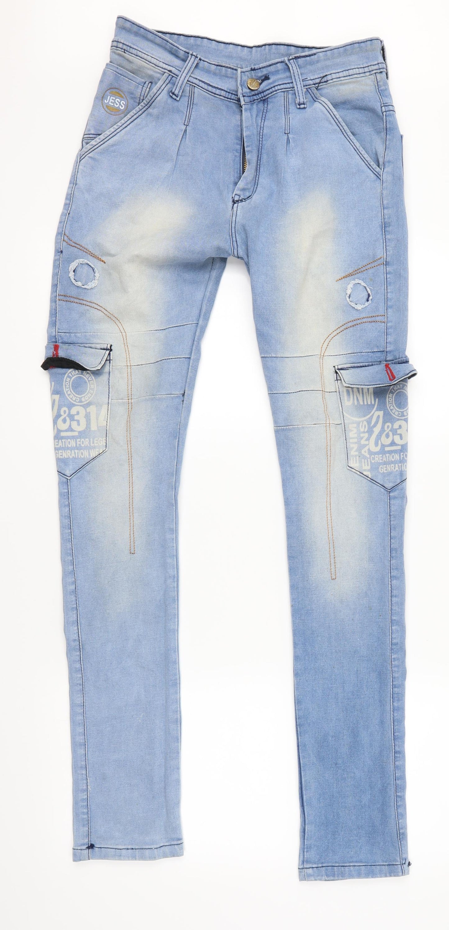 Womens UK Size 28 in Denim Regular Fit Skinny Blue Jeans