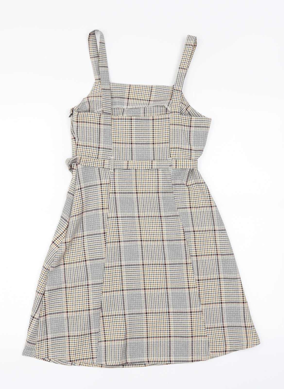 Primark Womens Brown Gingham  Fit & Flare  Size 4