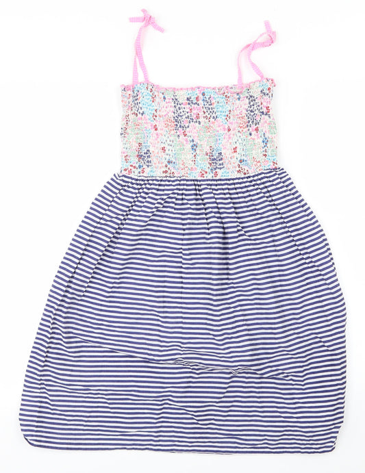 Angels Girls Blue Striped  A-Line  Size M