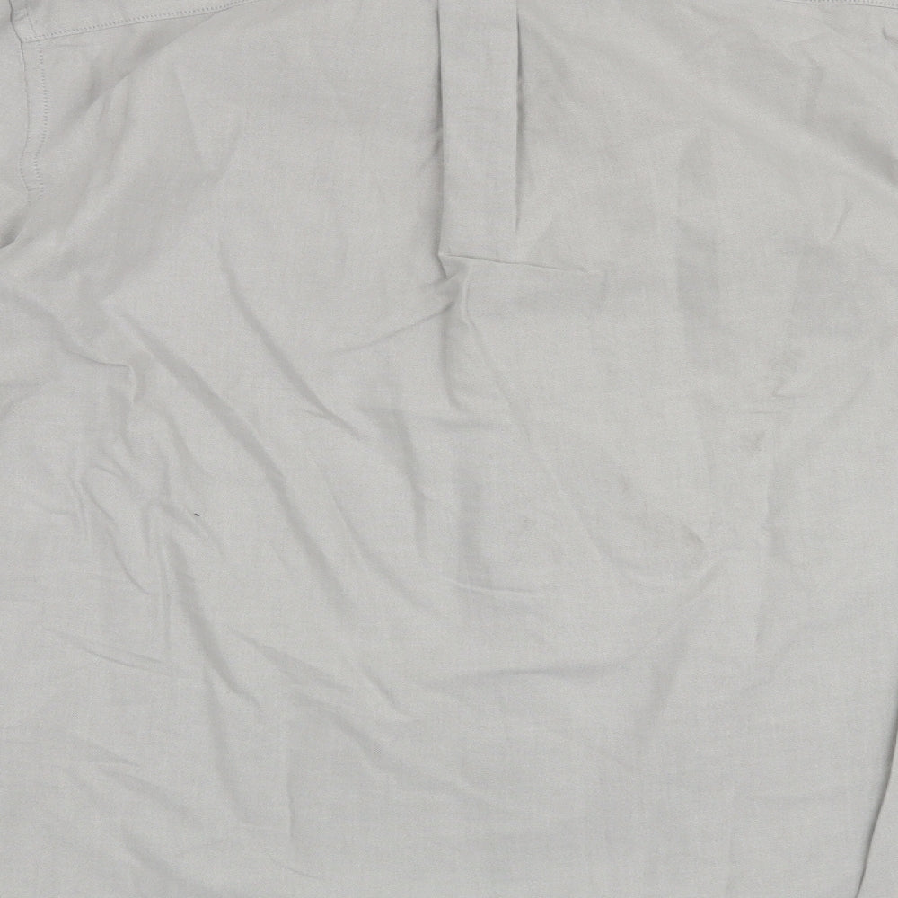 Mens UK Size M NEXT Grey  Button-Up Long Sleeve Casual Shirt