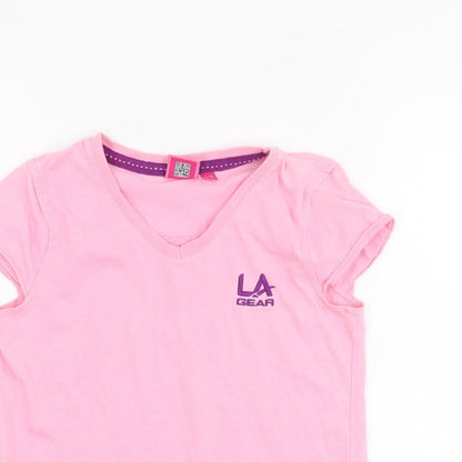 LA Gear Girls Pink   Basic T-Shirt Size 9-10 Years
