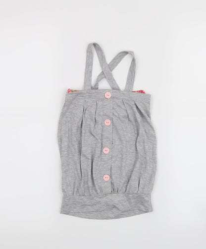 Girl 2 Girl Girls Grey   Basic Tank Size 3-4 Years