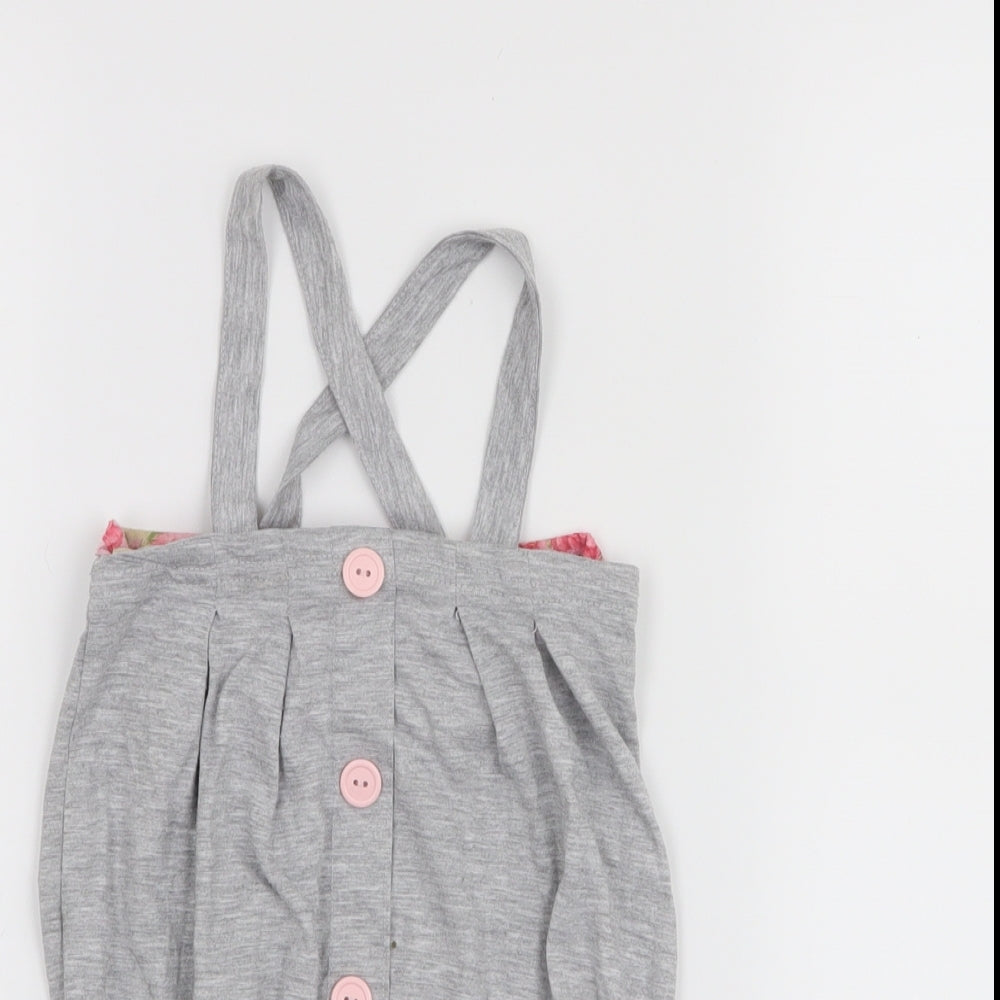 Girl 2 Girl Girls Grey   Basic Tank Size 3-4 Years