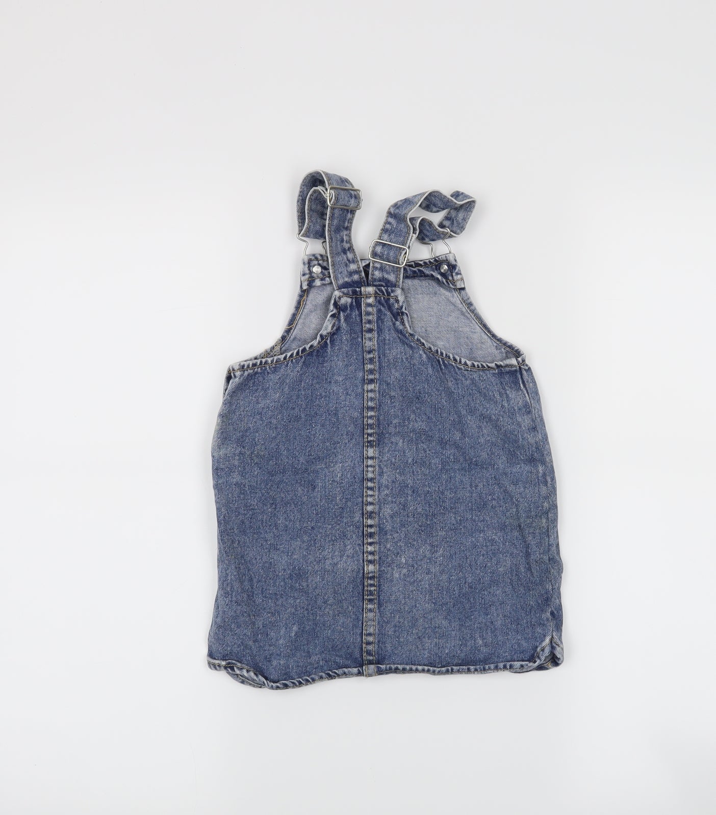 E-vie Angel Girls Blue Houndstooth  Pinafore/Dungaree Dress  Size 3 Years