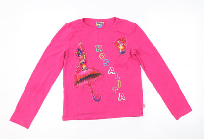 Rosalina Girls Pink   Basic T-Shirt Size 10 Years