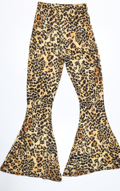 Womens UK Size 10 PRETTYLITTLETHING Regular Fit  Brown Trousers