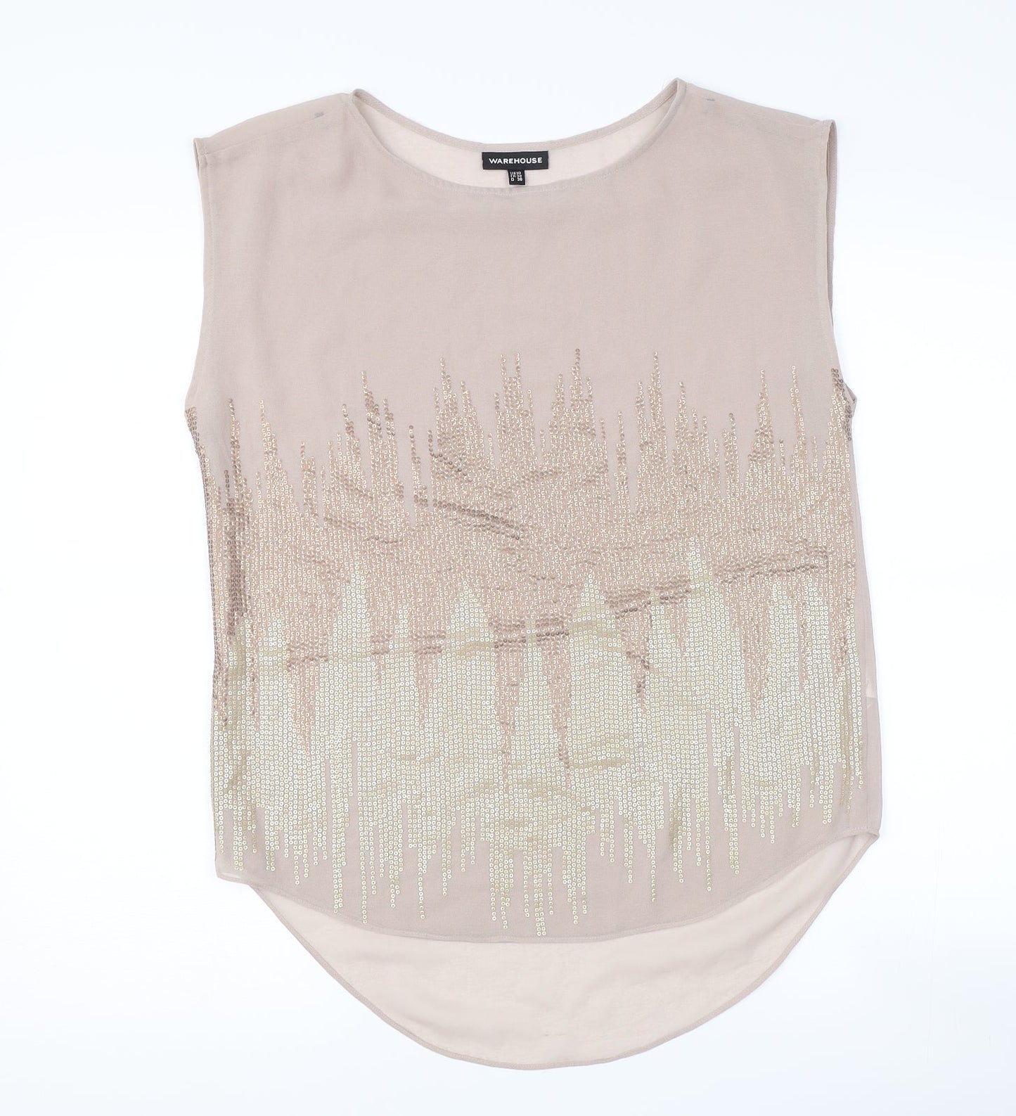 Womens UK Size 10 Warehouse Green Basic Tank
