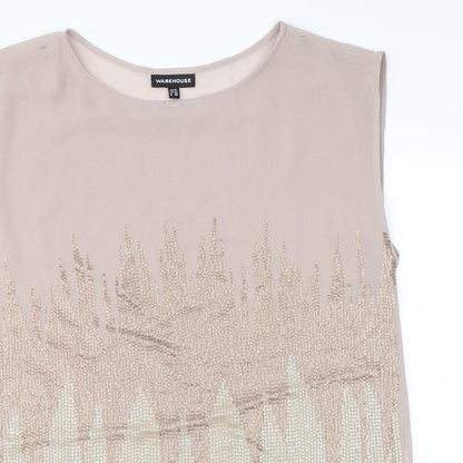 Womens UK Size 10 Warehouse Green Basic Tank