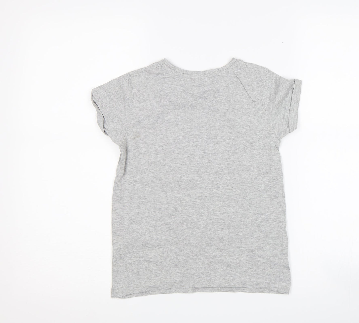 George Boys Grey   Basic T-Shirt Size 8-9 Years  - graphic