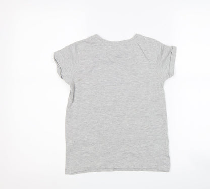 George Boys Grey   Basic T-Shirt Size 8-9 Years  - graphic