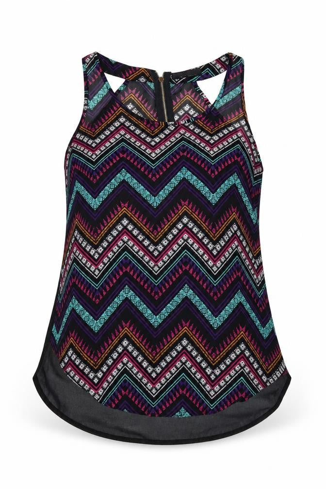 Womens UK Size 12 Select Multicoloured Basic Tank