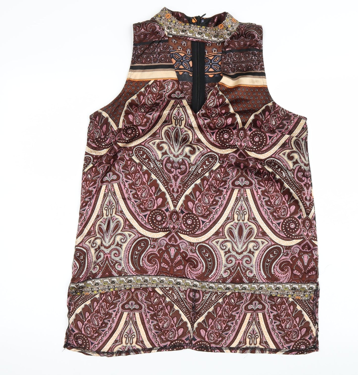 Parisian Collection Womens Multicoloured Paisley  Basic Tank Size 12