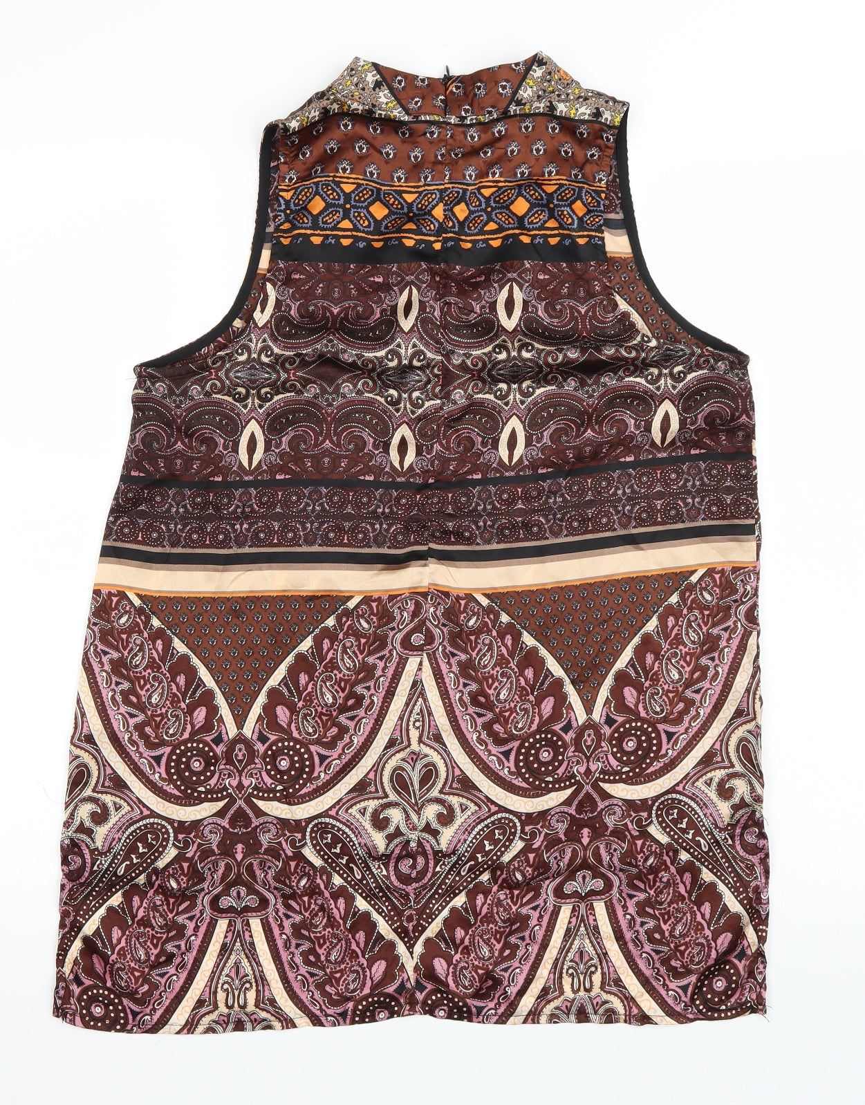 Parisian Collection Womens Multicoloured Paisley  Basic Tank Size 12