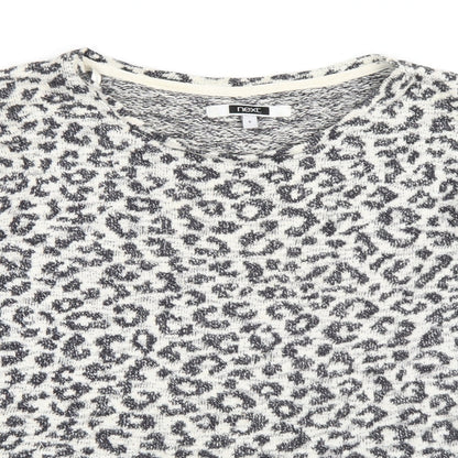 Next Womens Grey Animal Print  Pullover Jumper Size 6