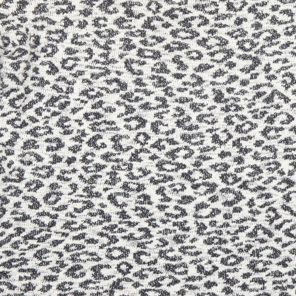 Next Womens Grey Animal Print  Pullover Jumper Size 6