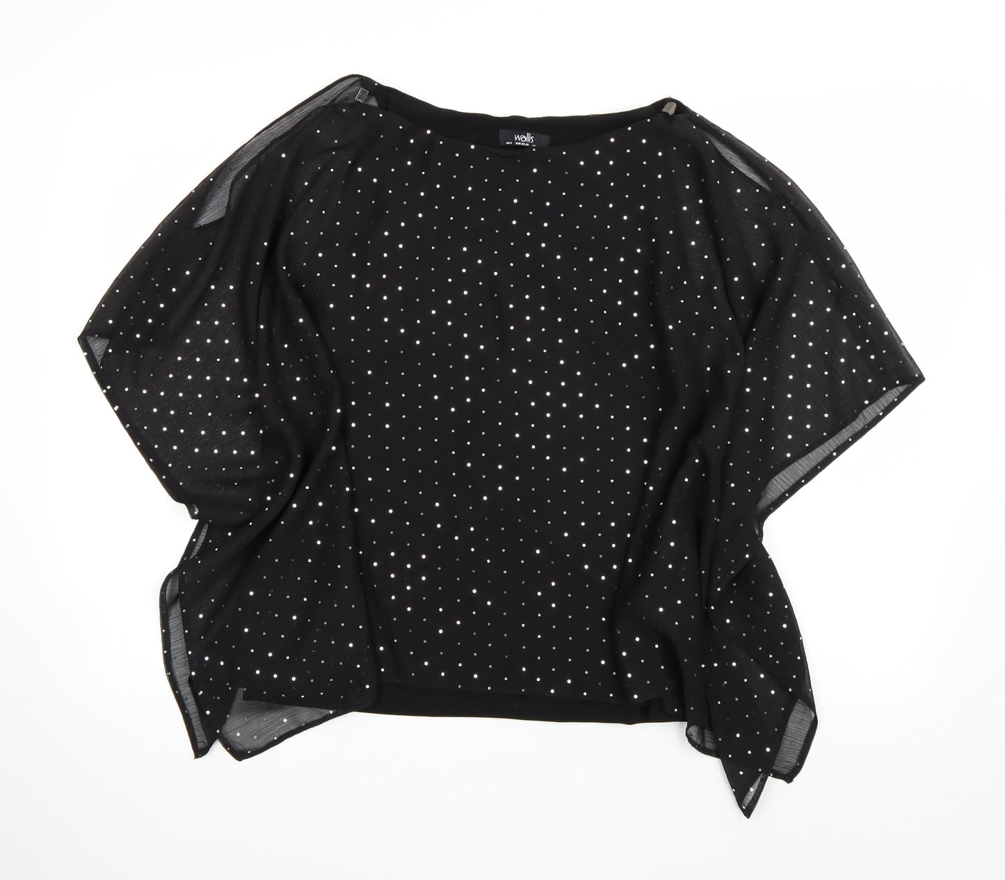 Womens UK Size S Wallis Black Basic Blouse