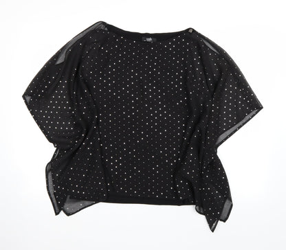 Womens UK Size S Wallis Black Basic Blouse