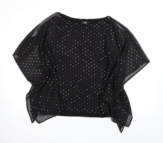 Womens UK Size S Wallis Black Basic Blouse