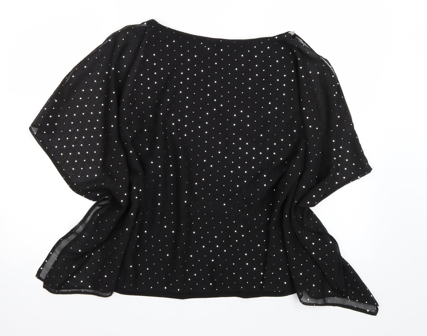 Womens UK Size S Wallis Black Basic Blouse