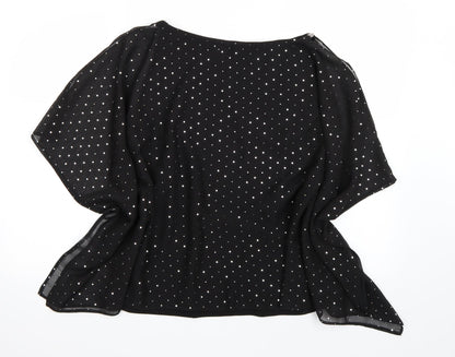 Womens UK Size S Wallis Black Basic Blouse