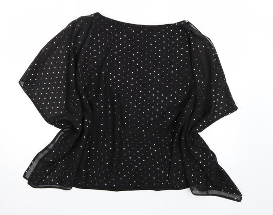 Womens UK Size S Wallis Black Basic Blouse