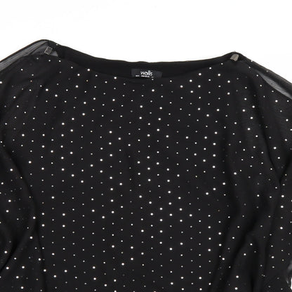 Womens UK Size S Wallis Black Basic Blouse