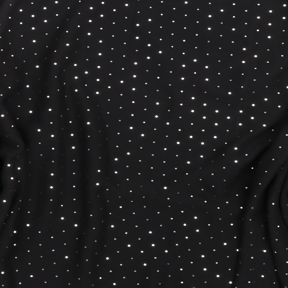 Womens UK Size S Wallis Black Basic Blouse