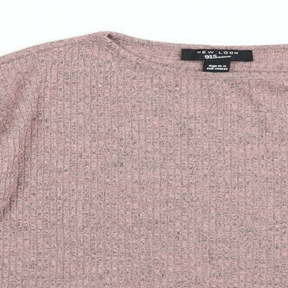 Newlook Girls Pink   Pullover Jumper Size 10-11 Years