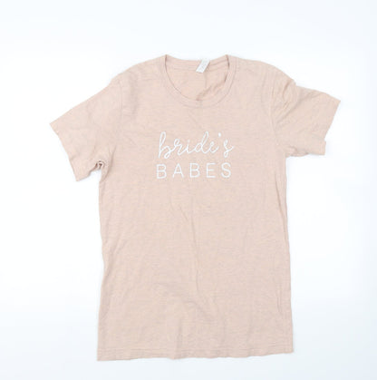 Womens UK Size S Preworn Pink Basic T-Shirt