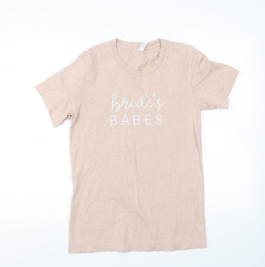 Womens UK Size S Preworn Pink Basic T-Shirt