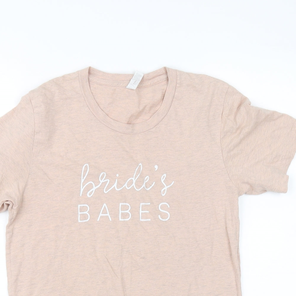 Womens UK Size S Preworn Pink Basic T-Shirt