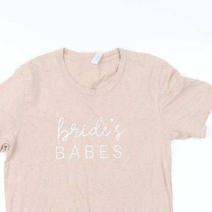 Womens UK Size S Preworn Pink Basic T-Shirt