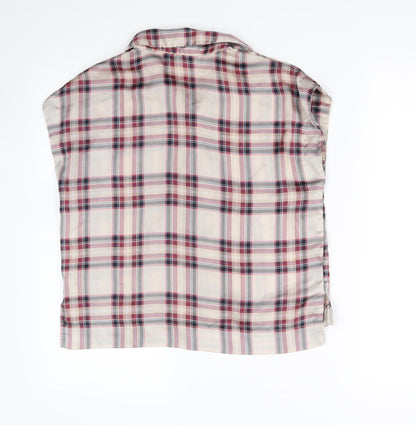 Topshop Womens Multicoloured Check  Basic Button-Up Size 6