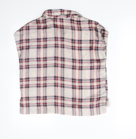 Topshop Womens Multicoloured Check  Basic Button-Up Size 6